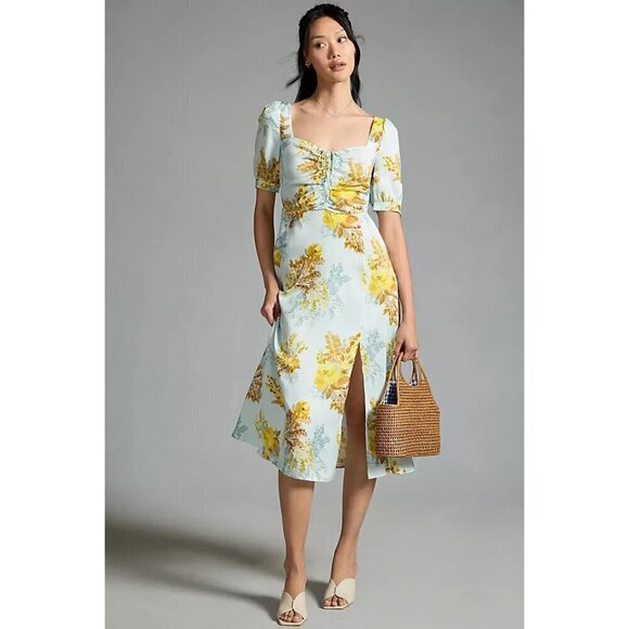 FAVORITE DAUGHTER The Vineyard Floral Print Maxi Dress in Sky Blue Size US 0 - Picture 1 of 13